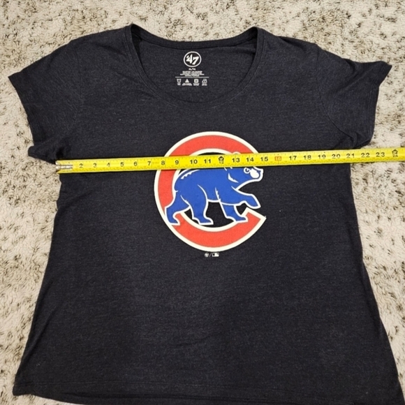 Chicago Cubs SZ XL Brand '47 Scoop Neck Short Sleeve Women's T-Shirt - Picture 4 of 6